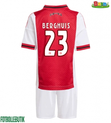 Ajax Steven Berghuis #23 Hemmaställ Barn 2025-26 Kortärmad (+ Korta byxor)